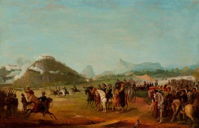 Review of the Troops Headed for Montevideo, at Praia Grande by Jean Baptiste Debret